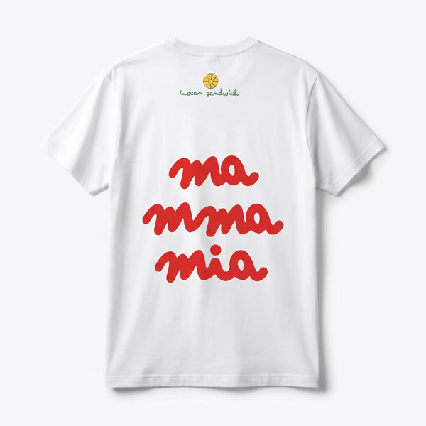Mamma Mia T-Shirt Bianca - Cecca